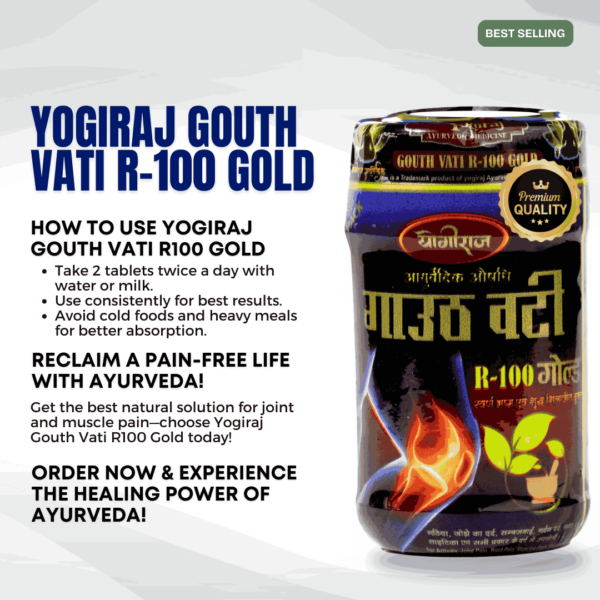 Yogiraj Ayurvedic Gouth Vati R 100 Gold - Image 4